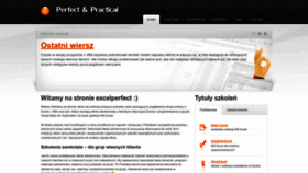 What Excelperfect.pl website looked like in 2020 (4 years ago)