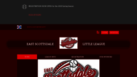 What Eastscottsdalelittleleague.com website looked like in 2020 (4 years ago)
