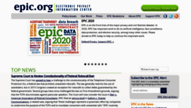 What Epic.org website looked like in 2020 (4 years ago)