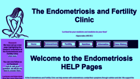 What Endometriosis.co.uk website looked like in 2020 (4 years ago)
