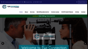 What Eyeconnection.com.au website looked like in 2020 (4 years ago)