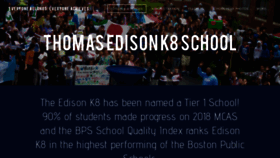 What Edisonk8school.org website looked like in 2020 (4 years ago)