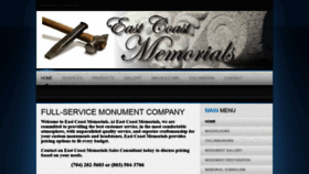 What Eastcoastmemorial.com website looked like in 2020 (4 years ago)