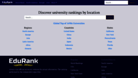 What Edurank.org website looked like in 2020 (4 years ago)
