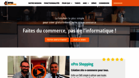 What Eproshopping.fr website looked like in 2020 (4 years ago)