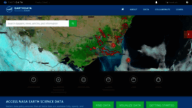 What Earthdata.nasa.gov website looked like in 2020 (4 years ago)
