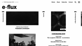 What E-flux.com website looked like in 2020 (4 years ago)