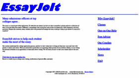 What Essayjolt.com website looked like in 2020 (4 years ago)