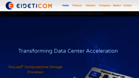 What Eideticom.com website looked like in 2020 (4 years ago)