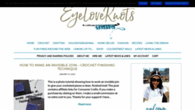 What Eyeloveknots.com website looked like in 2020 (4 years ago)