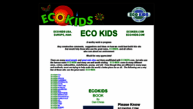 What Ecokids.com website looked like in 2020 (4 years ago)