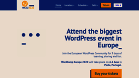 What Europe.wordcamp.org website looked like in 2020 (4 years ago)