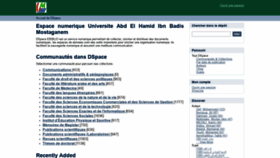 What E-biblio.univ-mosta.dz website looked like in 2020 (4 years ago)
