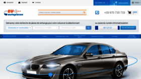 What Euautopieces.fr website looked like in 2020 (4 years ago)
