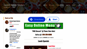 What Everestnepalikitchen.com website looked like in 2020 (5 years ago)