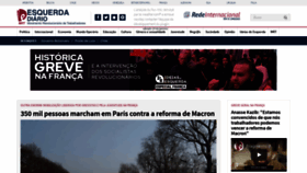 What Esquerdadiario.com.br website looked like in 2020 (4 years ago)