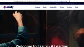 What Essity.com website looked like in 2020 (4 years ago)