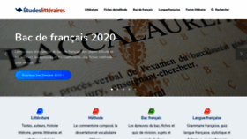 What Etudes-litteraires.com website looked like in 2020 (4 years ago)