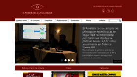What Elpoderdelconsumidor.org website looked like in 2020 (4 years ago)