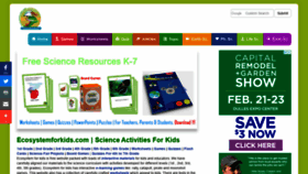 What Ecosystemforkids.com website looked like in 2020 (4 years ago)