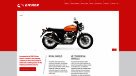 What Eicher.in website looked like in 2020 (4 years ago)