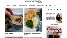 What Elephantasticvegan.com website looked like in 2020 (4 years ago)