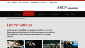 What Electricvehicles.govt.nz website looked like in 2020 (4 years ago)