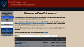 What Evententries.com website looked like in 2020 (4 years ago)