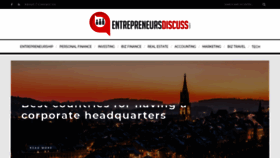What Entrepreneursdiscuss.com website looked like in 2020 (4 years ago)
