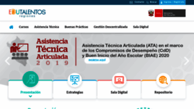 What Edutalentos.pe website looked like in 2020 (4 years ago)