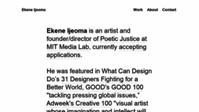 What Ekeneijeoma.com website looked like in 2020 (4 years ago)