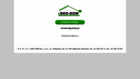 What Ekodomdg.pl website looked like in 2020 (4 years ago)