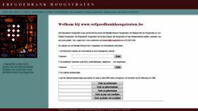 What Erfgoedbankhoogstraten.be website looked like in 2020 (4 years ago)