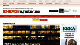 What Energinyheter.se website looked like in 2020 (4 years ago)