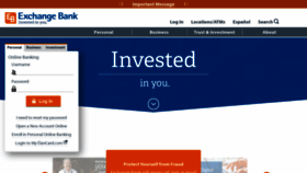 What Exchangebank.com website looked like in 2020 (4 years ago)