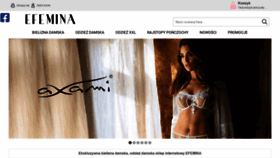 What Efemina.pl website looked like in 2020 (4 years ago)