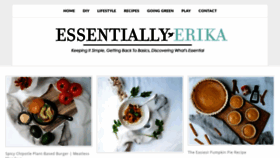 What Essentiallyerika.com website looked like in 2020 (4 years ago)