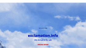 What Exclamation.info website looked like in 2020 (4 years ago)