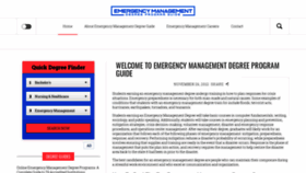 What Emergency-management-degree.org website looked like in 2020 (4 years ago)