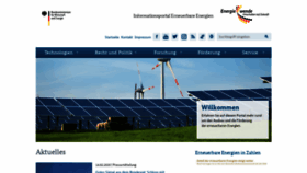 What Erneuerbare-energien.de website looked like in 2020 (4 years ago)