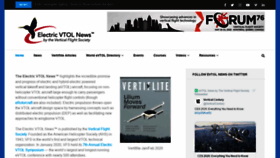 What Evtol.news website looked like in 2020 (4 years ago)