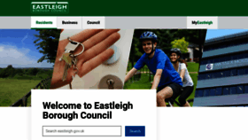What Eastleigh.gov.uk website looked like in 2020 (4 years ago)
