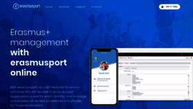 What Erasmusport.com website looked like in 2020 (4 years ago)