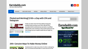 What Earndaddy.com website looked like in 2020 (4 years ago)