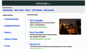 What Entourage.com website looked like in 2011 (13 years ago)