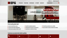 What Efg.cz website looked like in 2020 (4 years ago)