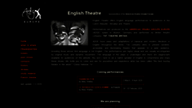 What English-theatre.cz website looked like in 2020 (4 years ago)