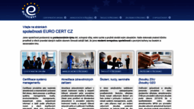 What Eurocert.cz website looked like in 2020 (4 years ago)