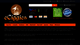 What Eciggies.co.za website looked like in 2020 (4 years ago)