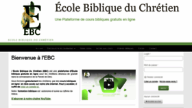 What Ebc-ecolebiblique.com website looked like in 2020 (4 years ago)